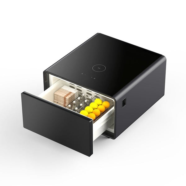 🌠Modern Smart Coffee Table with Built in Fridge, Outlet Protection,Wireless Charging, Mechanical Temperature Control, Power Socket, USB Interface and Ice Water Interface