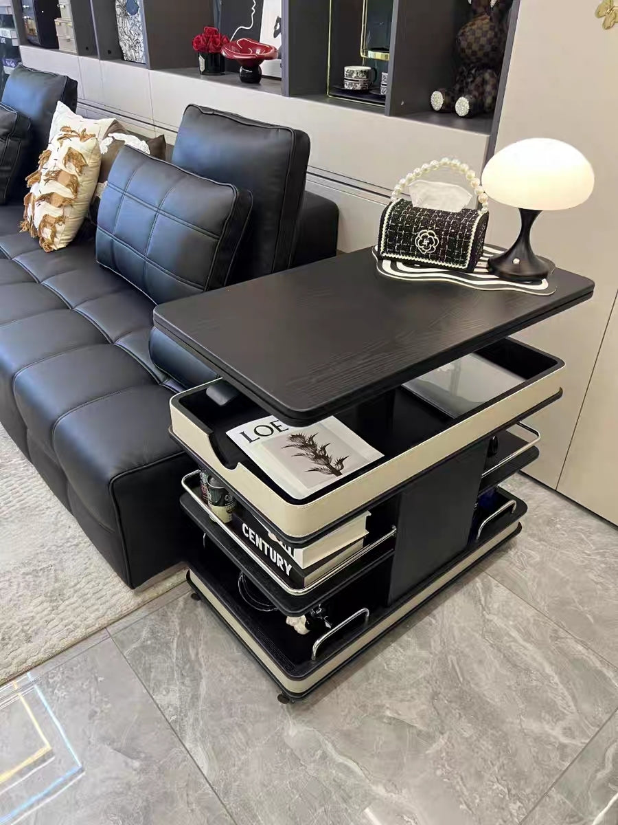 ✨Multifunctional Convertible Lift-Top Coffee Table☕Living Room Adjustable Home Sofa Small Apartment Side Cabinet Foldable Solid Wood Small Trolley
