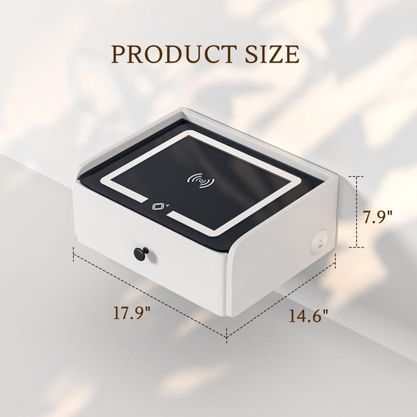 ✨Floating Nightstand with Charging Station, Smart Bedside Table Wall Mounted Nightstand