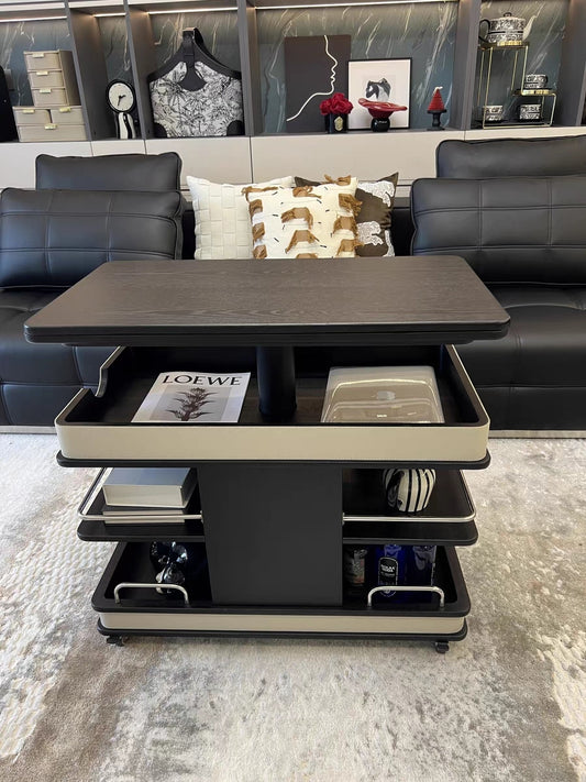 ✨Multifunctional Convertible Lift-Top Coffee Table☕Living Room Adjustable Home Sofa Small Apartment Side Cabinet Foldable Solid Wood Small Trolley